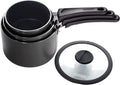 Gray Nesting 6-Piece Nonstick Sauce Pan Set - Space-Saving Cookware