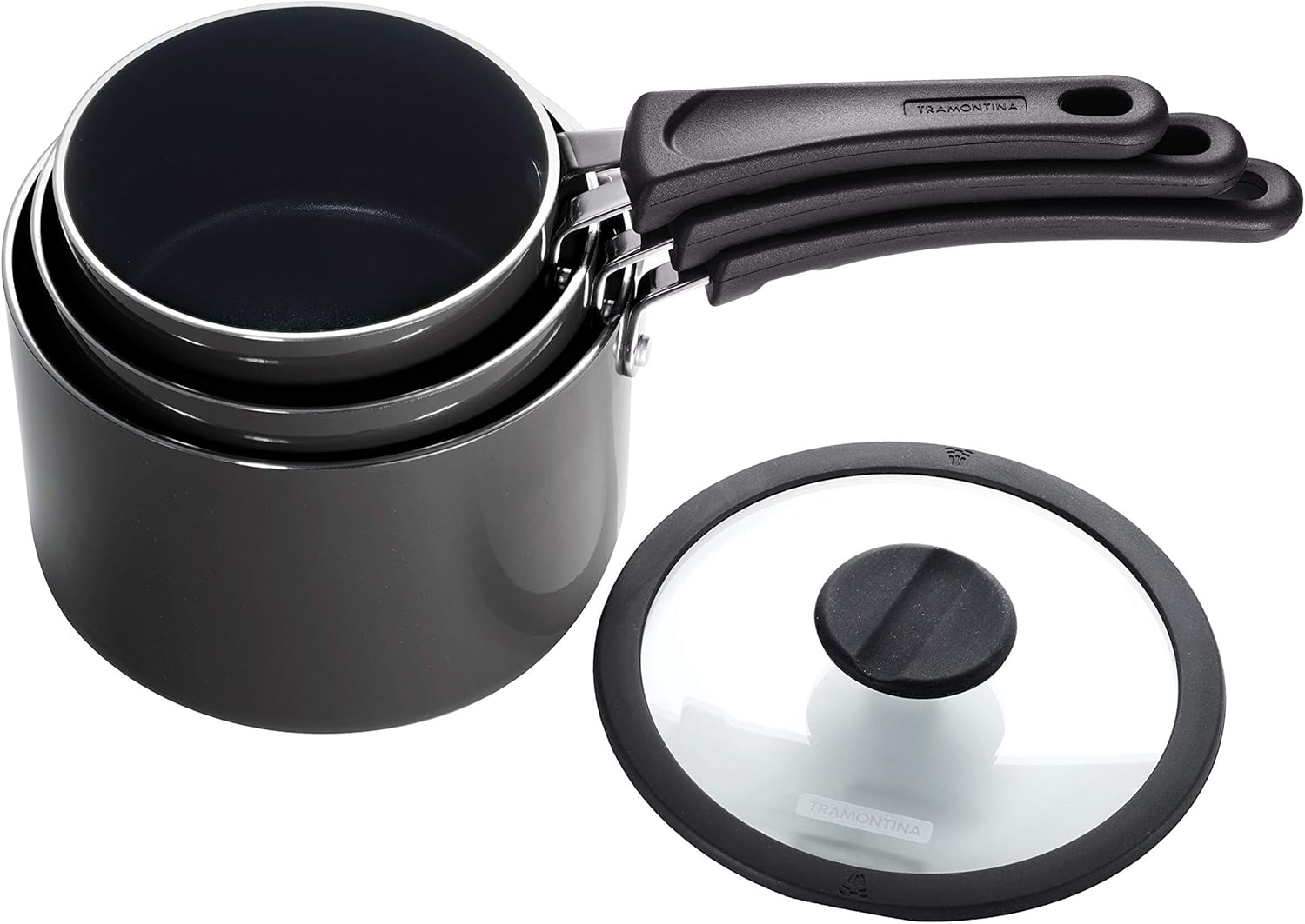 Tramontina Aluminum Non Stick 6-Piece Nesting Sauce Pan Set