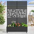 Casaphoria Metal Raised Garden Bed with Trellis and Wheels - Vertical