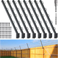 8-Pack Angle 25 Fence Post Extender 31in - Raise Fence Height Securely