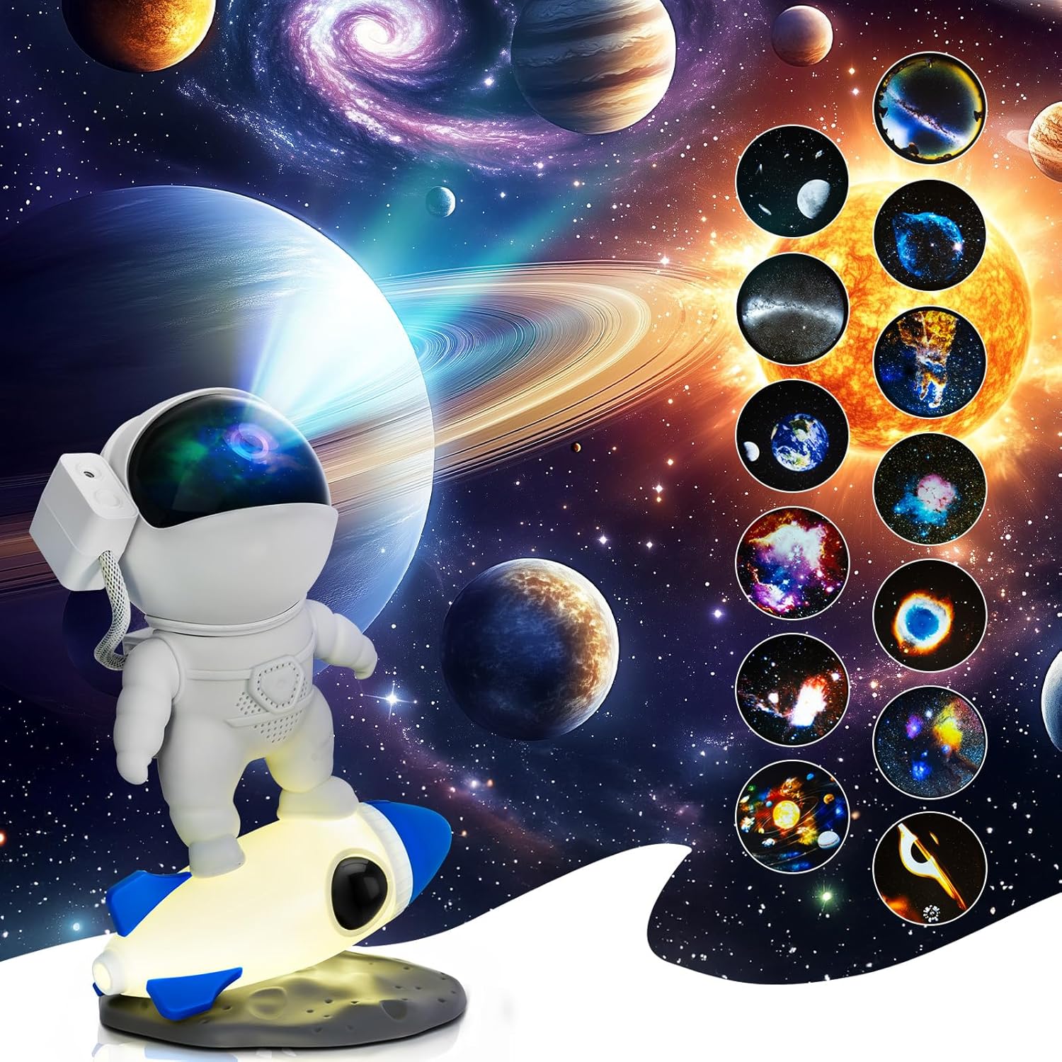 Javieruis Astronaut Galaxy Projector: Realistic Starry Sky