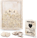 Wedding Guest Book Alternative with 85 Hearts and Welcome Sign