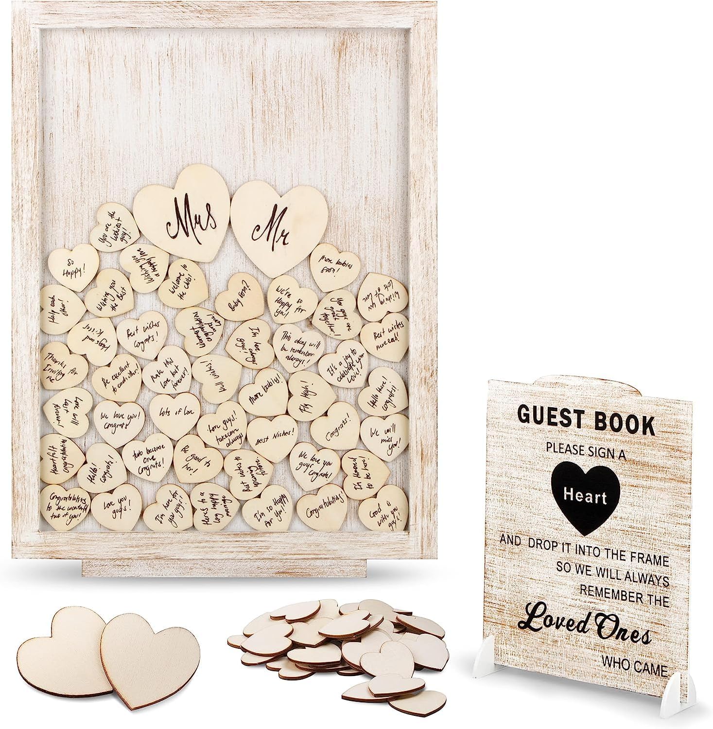 GLM Premium Wedding Guest Book Alternative for Rustic Decor