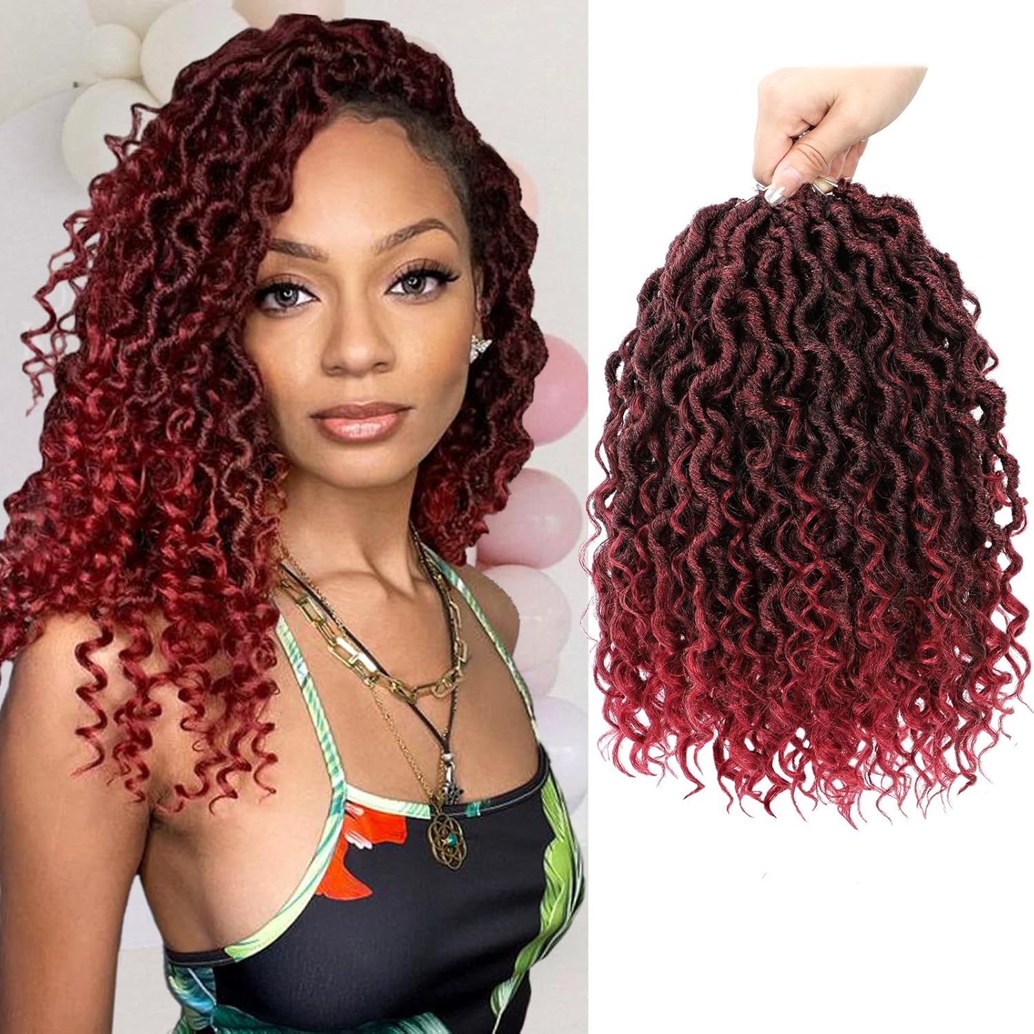 Goddess Locs Crochet Hair 14 Inch Faux Locs for Black Women