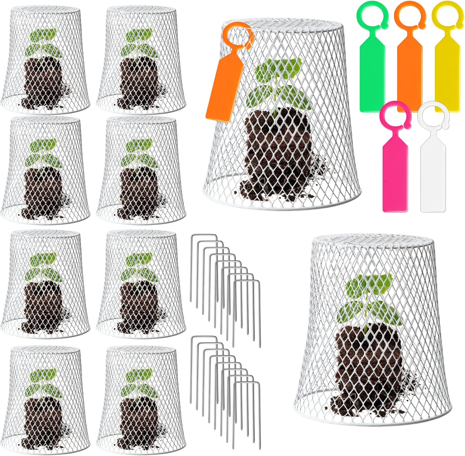 10 Pcs 8in Chicken Wire Plant Covers for Ultimate Protection
