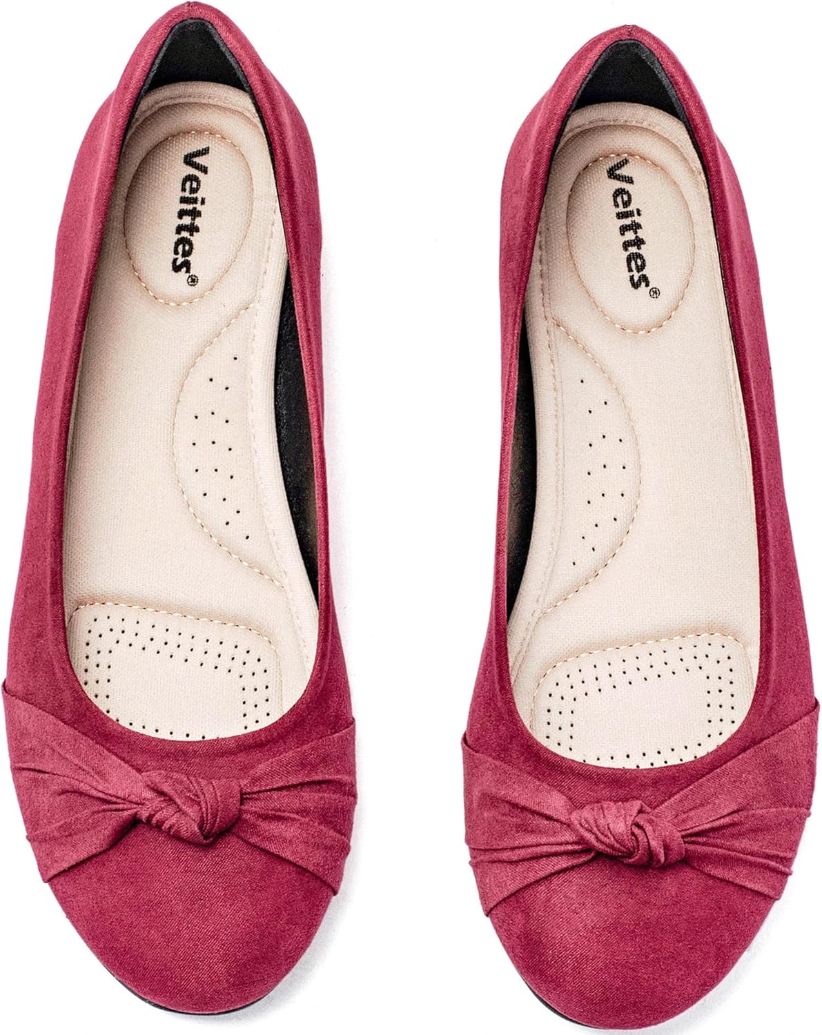 Veittes Women's Wide Width Flat Shoes for Comfort and Style