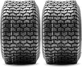 Two 15x6.00-6 Turf Tires for Lawn Mower and Tractor Use