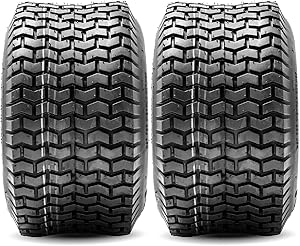 Two 15x6.00-6 Turf Tires for Lawn Mower and Tractor Use