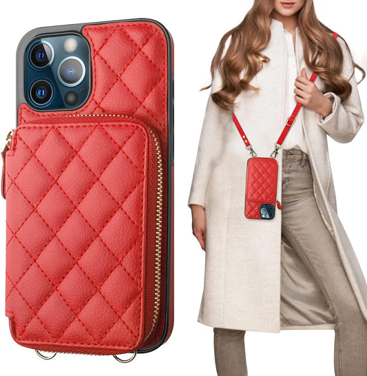 RFID Blocking Crossbody Wallet Case for iPhone 12 Pro Max 6.7ftin