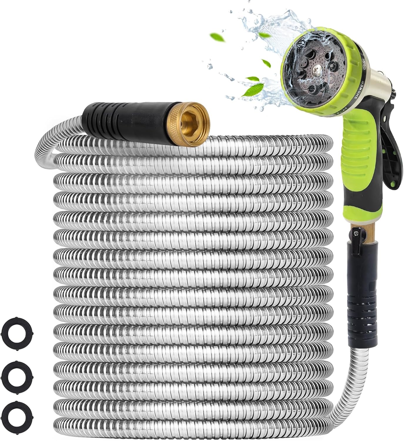 Metal Garden Hose 50FT - Heavy Duty Stainless Steel Hose