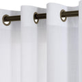 KOUFALL 86 in White Linen Semi Sheer Curtains - Light Filtering