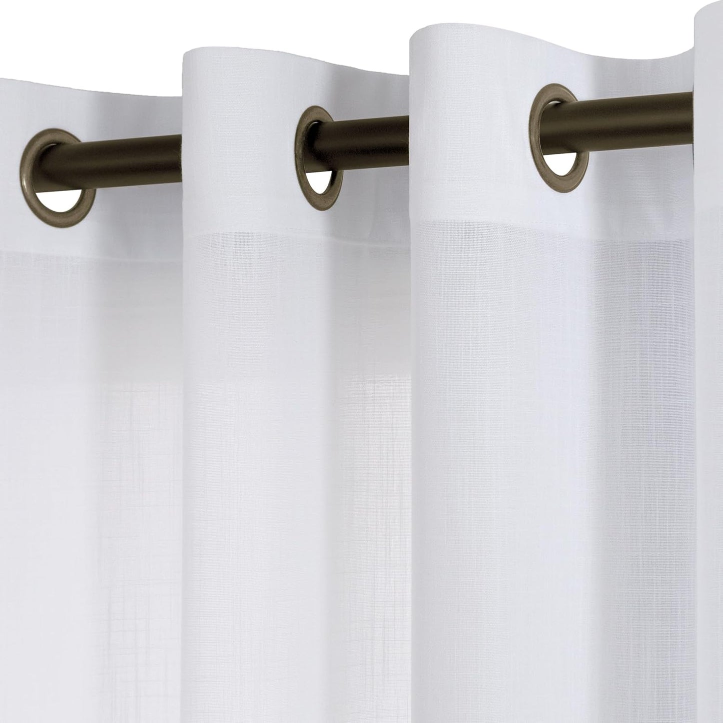 KOUFALL 86 Inch White Curtains for Bedroom and Living Room