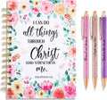 Christian Notebook and Pen Gift Set - Floral Bible Journal