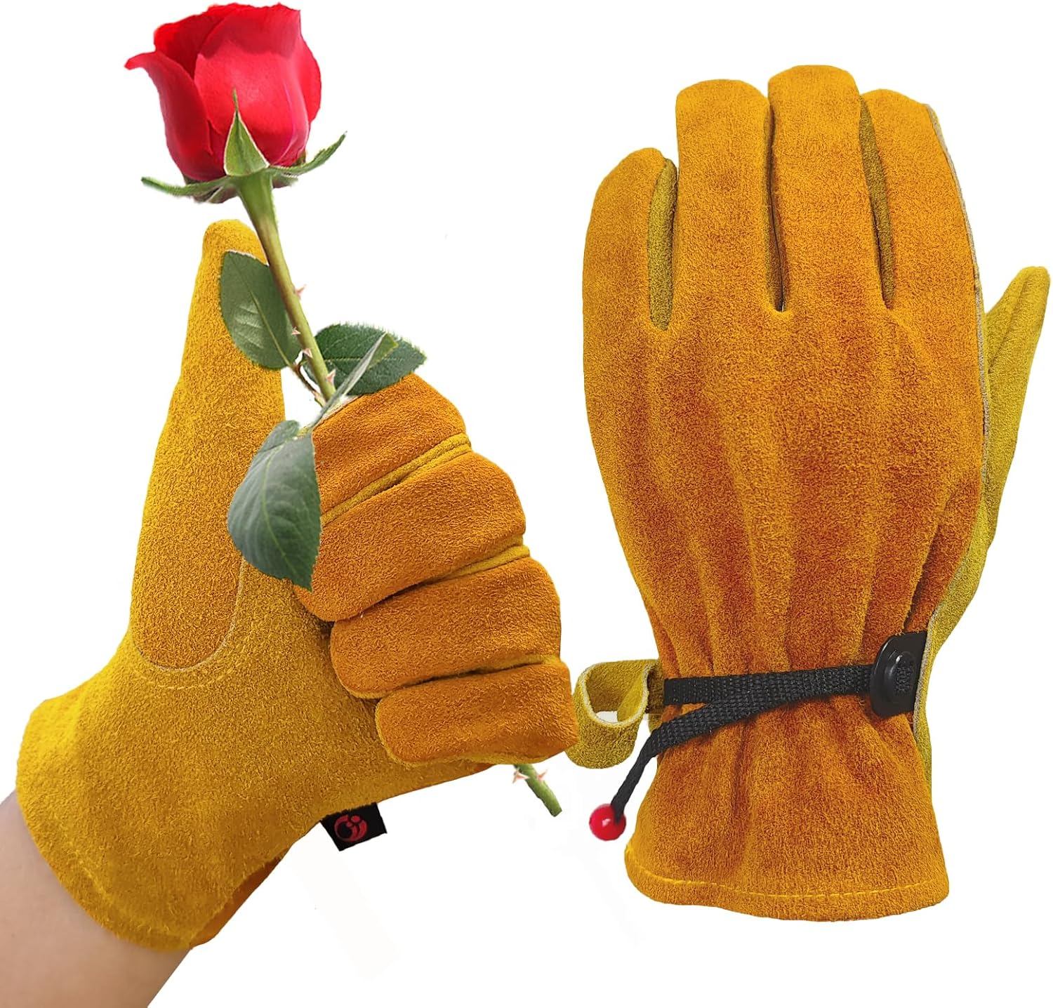 AOUCHI Thorn Proof Leather Work Gloves for Men
