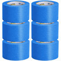 6 Rolls Blue Painters Tape 3 in x 60 yd - Bulk Masking Tape for Clean