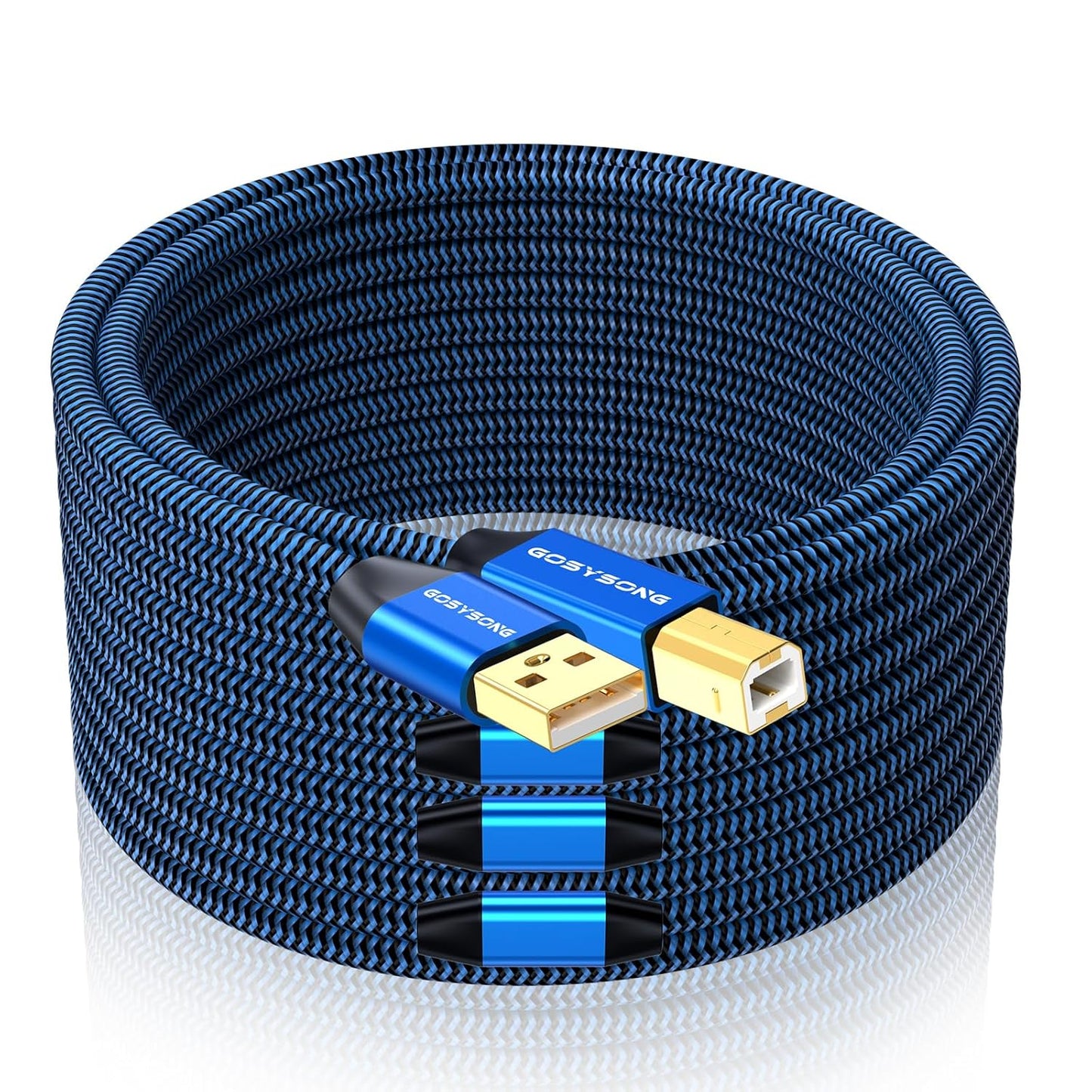 75ft USB 2.0 Printer Cable for High-Speed Data Transfer