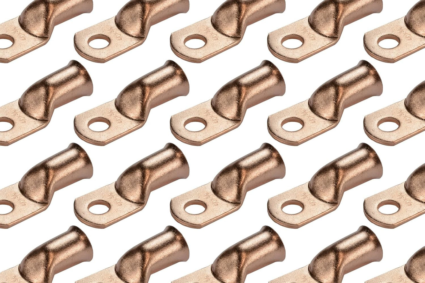 TEMCo 25 Pack Bare Copper Welding Battery Cable Ends for Durability