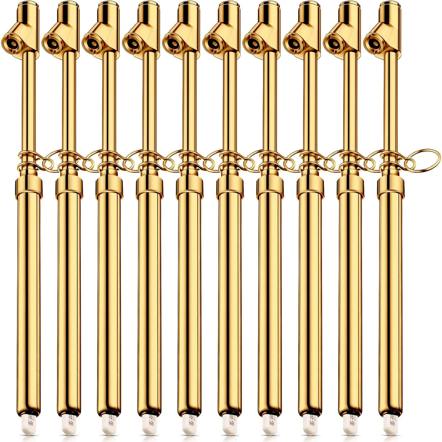 Tallew 10 Pack Dual Head Tire Pressure Gauge for Auto and Truck