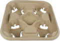 Boardwalk Four Cup Carrier Tray for 8-32 oz Cups - Kraft