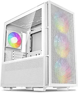 DeepCool CH560 WH White ATX PC Case with High-Airflow Design
