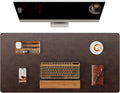 Genuine Leather Desk Mat 31.5x15.8 in - Thick Non-Slip Office Pad
