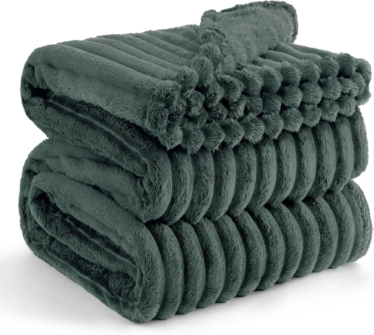 GentleSoft Mallard Green Fleece Blanket for Cozy Comfort