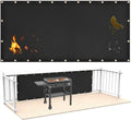 Fireproof Heat Shield for Wall Behind Grill 3ftx10ft - Protect Deck