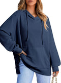 Oversized Hoodies for Women Waffle Knit Tunic - Long Sleeve Cozy Fit