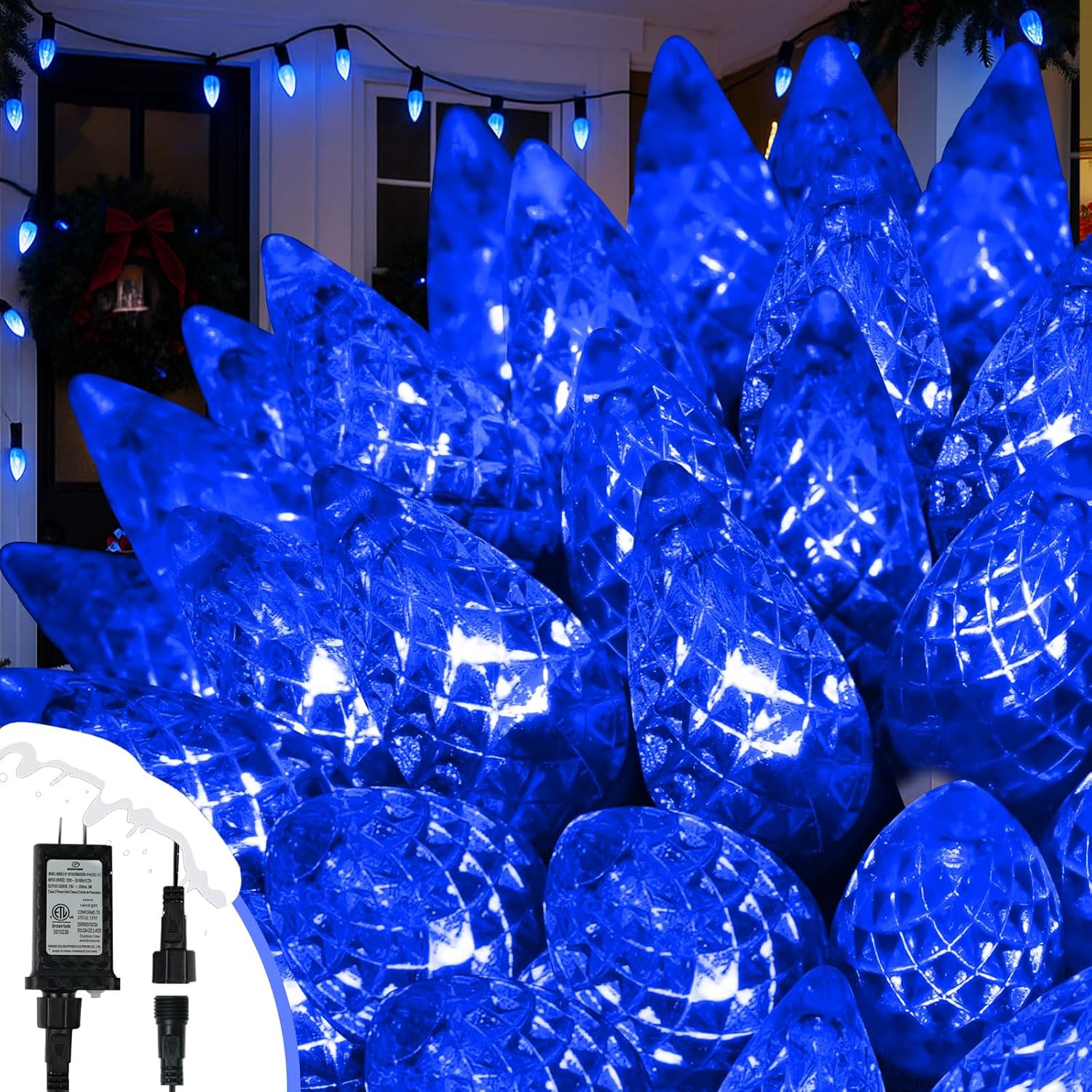 Upgraded 250 LED C6 Connectable Christmas Lights by BHCLIGHT