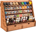 Plydolex Wooden Paint Rack Organizer with 65 Holes - Durable Storage