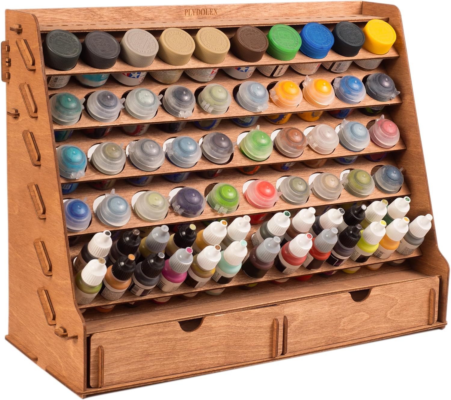 Plydolex Wooden Paint Rack Organizer for Citadel and Vallejo