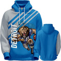 Men's Football Hoodie with City Mascots for Fans S-3XL Sizes