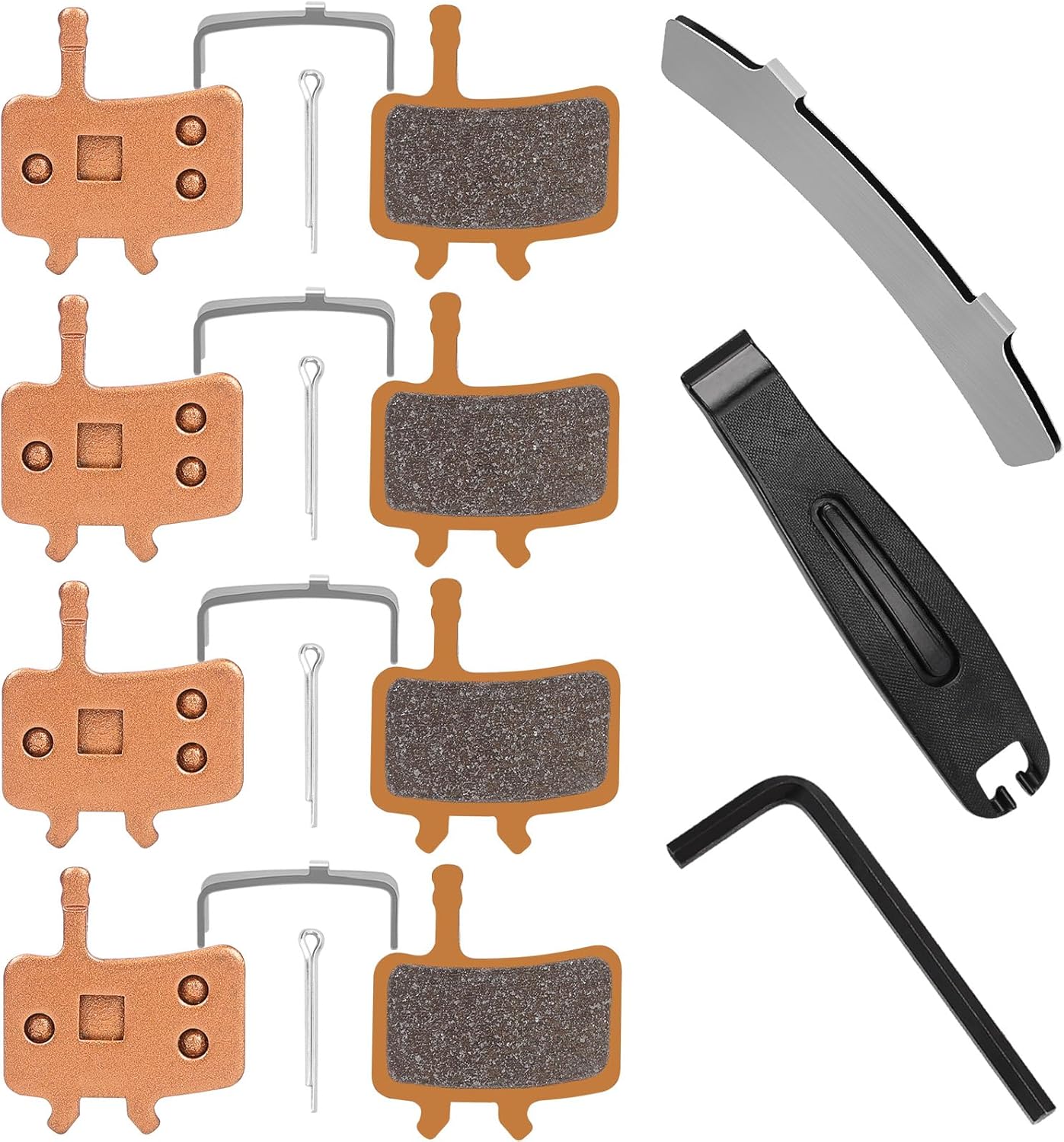 Smooth Braking Guaranteed: 4 Pairs Sintered Bike Disc Brake Pads