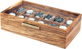 12-Slot Zebra Wood Watch Case: Display & Organize Stylishly