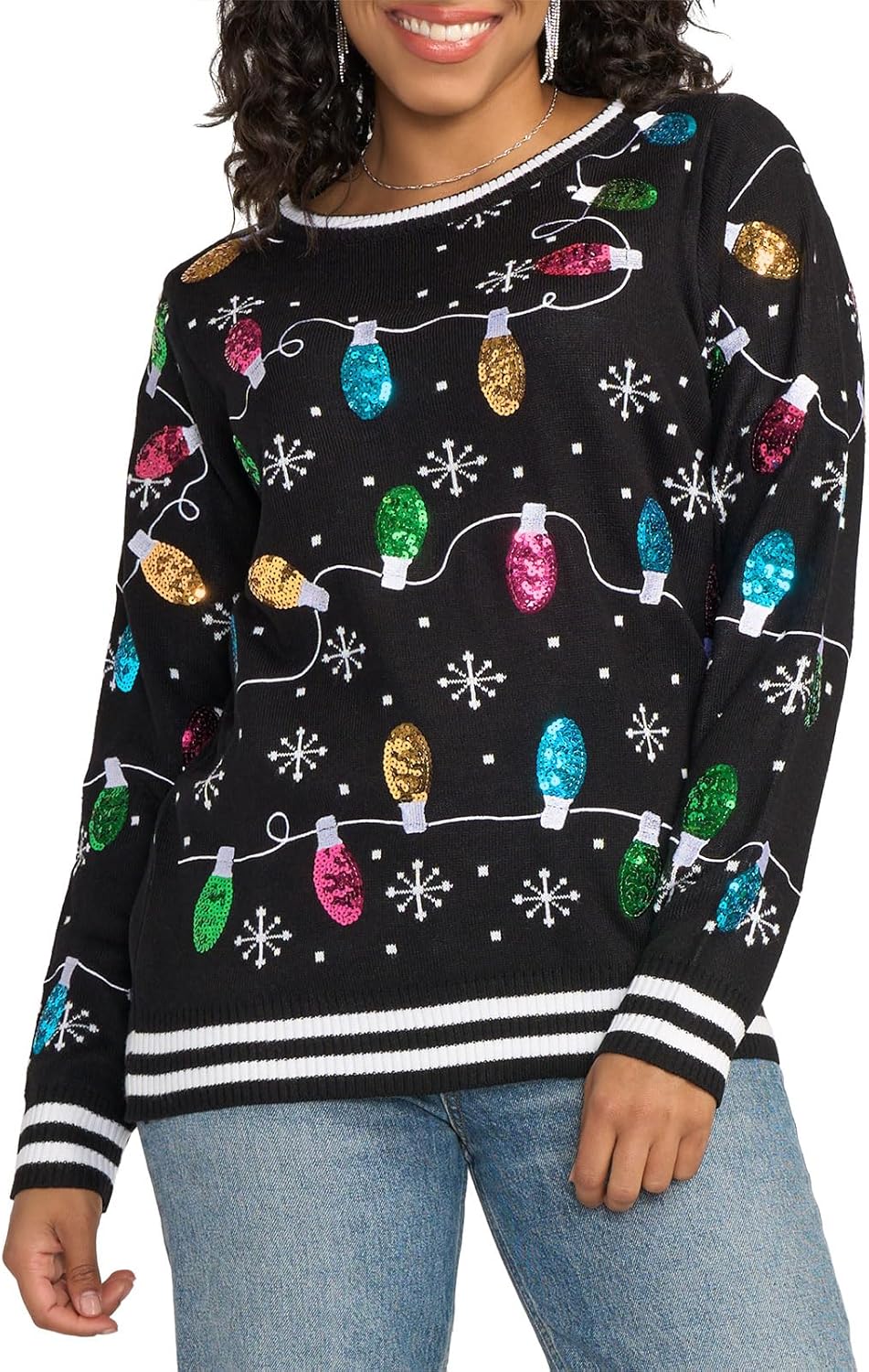 Light-Up Christmas Sweaters for Women - Tipsy Elves Ugly Pullovers