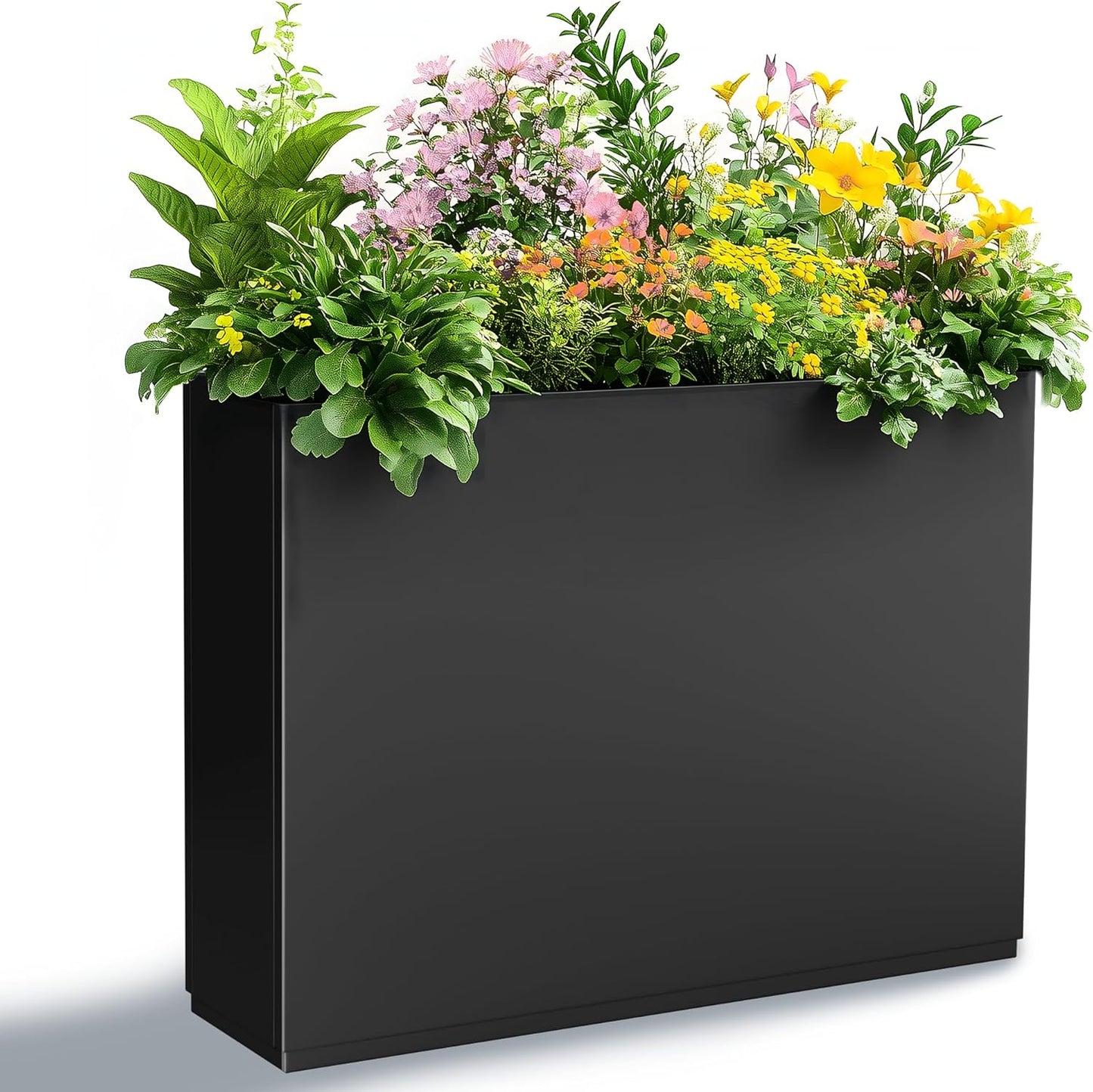 Tall Metal Planter Box for Indoor and Outdoor Use, 26 in High