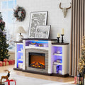 Fireplace TV Stand for 80ft TV - 70.1ft Electric Fireplace with Mantel