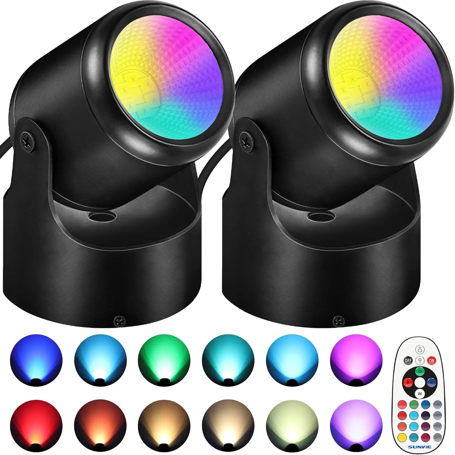 RGBW Christmas Spot Lights Indoor for Festive Uplighting Fun