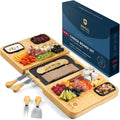 Extra Large Bamboo Charcuterie Board Set - Complete Serving Kit