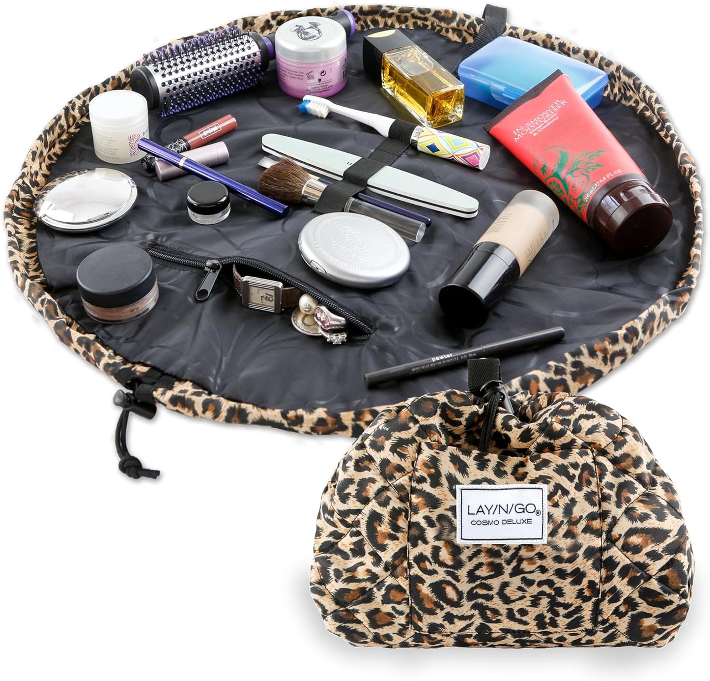 Lay-n-Go Cosmo Drawstring Makeup Bag Organizer for Travel