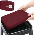 Woven Fabric Magnetic Bar Stool Cushions Set of 4 - Comfortable Red