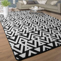 Ompaa Ultra Soft Geometric Bedroom Rug 4 x 6 ft - Cozy Memory Foam Mat