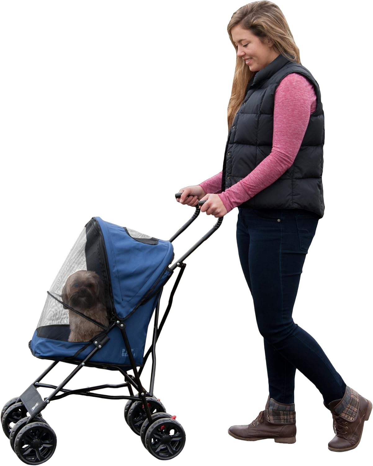 Pet Gear Travel Lite Plus Stroller for Cats and Dogs Up to 15lbs