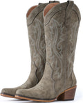 IUV Cowboy Boots For Women Mid Calf Snip Toe - Handcrafted Style out