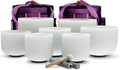 TOPFUND 6-12 inch Chakra Set of 7 Crystal Singing Bowls