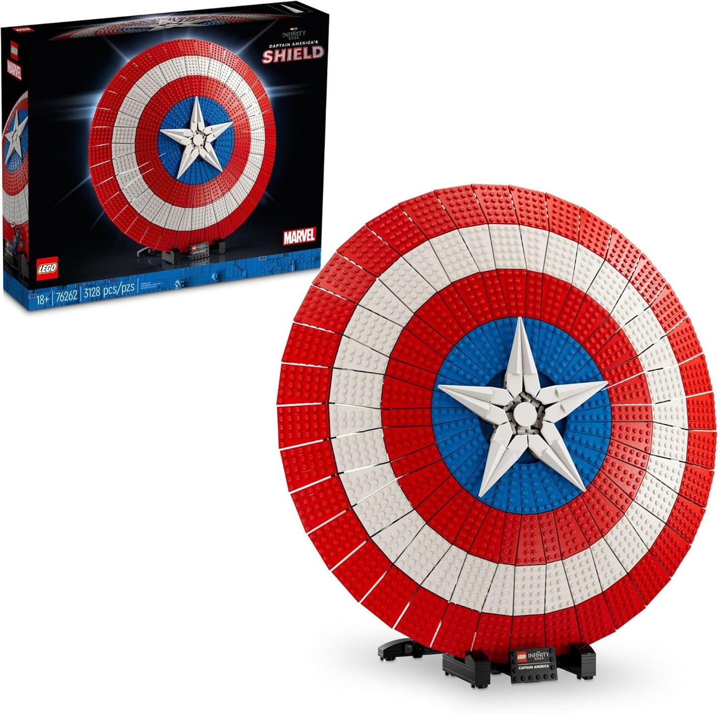 LEGO Marvel Captain America's Shield 76262 Model Kit for Adults