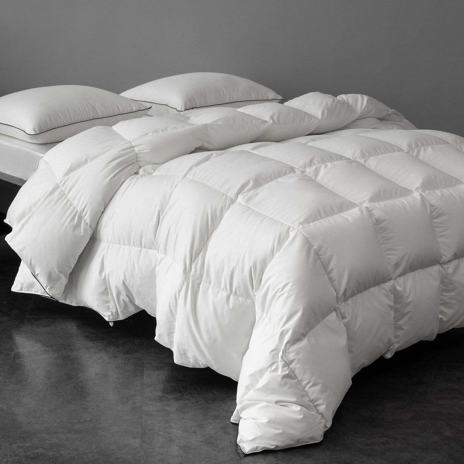 Luxurious 100% Hungarian White Goose Down Fiber Comforter King