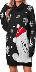 SunnyMelody Womens Christmas Funny Ugly Sweater Dress - Oversized