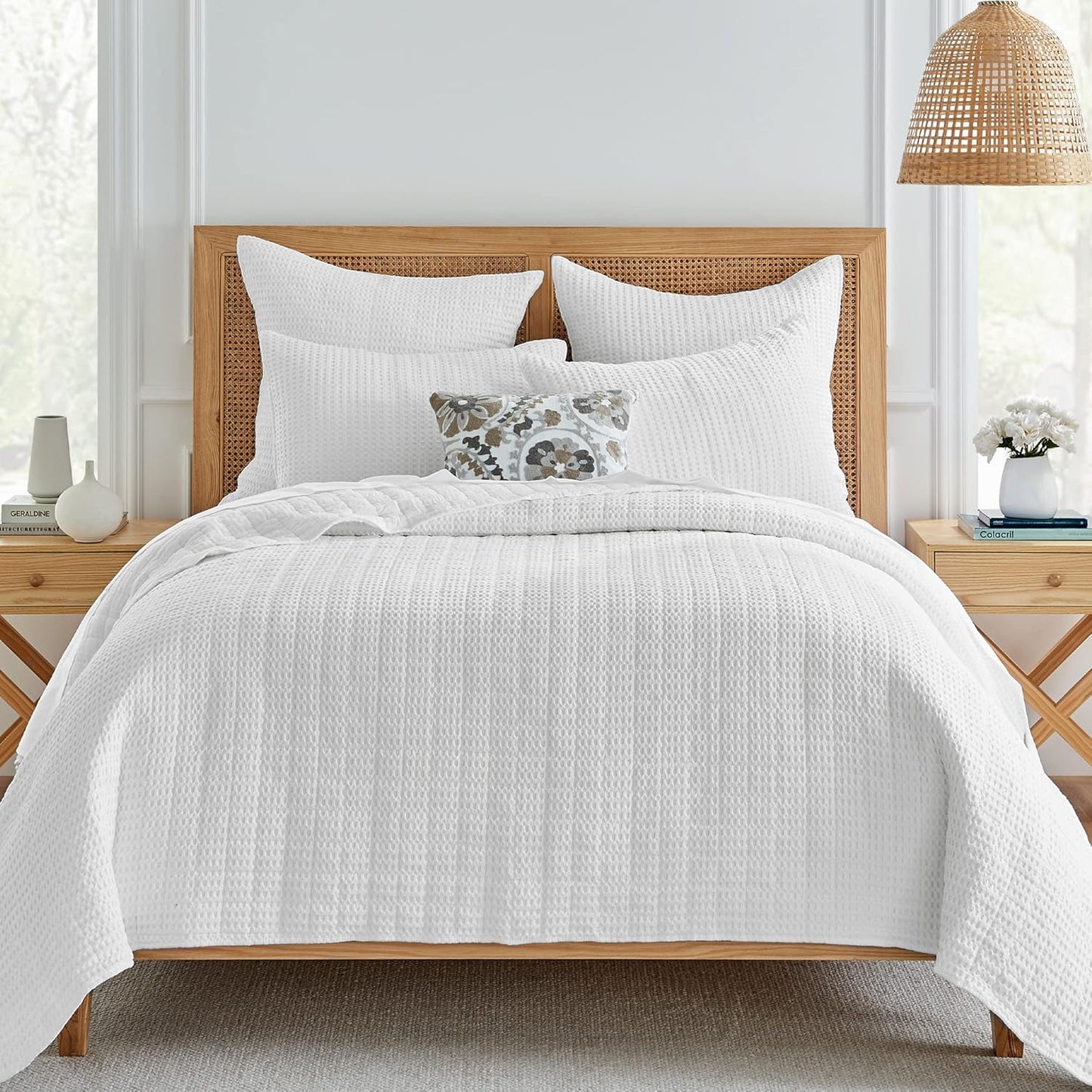 Levtex Home Mills Waffle King Quilt Set - Soft Cotton Bedding