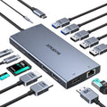 USB C Laptop Docking Station with Dual 4K HDMI + 8K DP - Triple